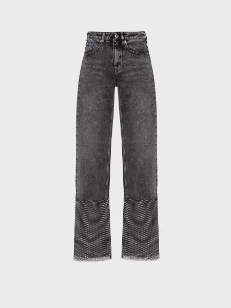 Прямые джинсы Karl Lagerfeld Jeans серые