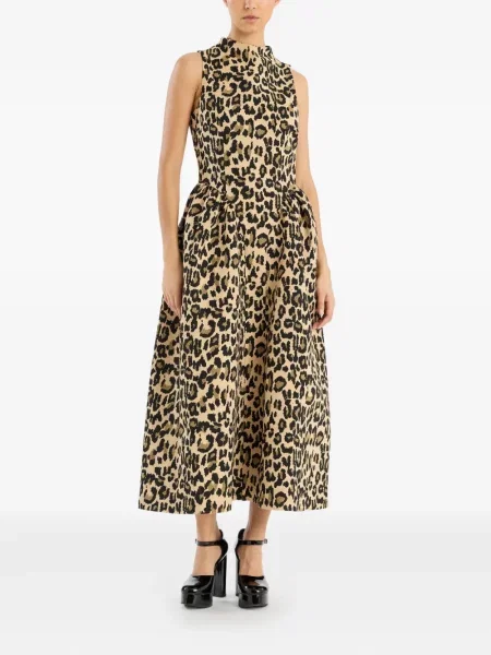 Rochie midi Rotate Birger Christensen din jacard până la genunchi de costum