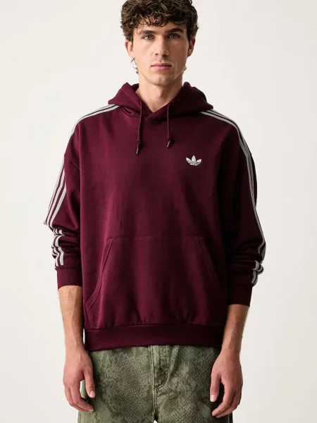 Pruhovaná mikina s kapucňou Adidas Originals s kapucňou