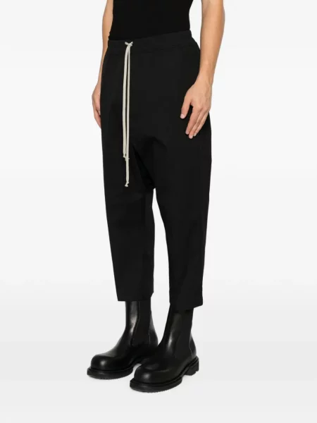 Decupat pantaloni Rick Owens cu cordon negru