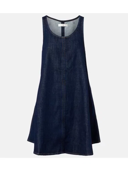 Rochie din denim Frame albastru