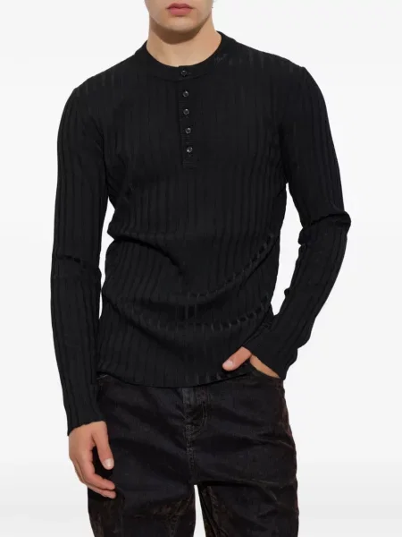 Hanorac Amiri cu guler henley negru