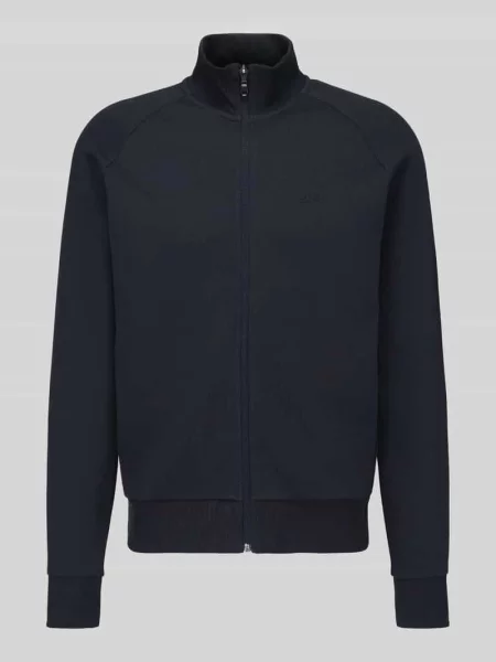 Bluza rozpinana o kroju regular fit z detal z logo model Skaz' Boss Green granatowa