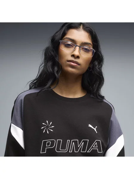 Bluza unisex z okrÄ…gÅ‚ym dekoltem FUTURE.PUMA.ARCHIVE Relaxed Moto Akcesoria S czarny