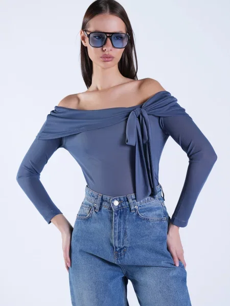 Trend Alaçatı Stili Tricou indigo