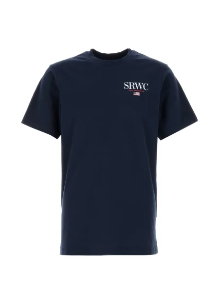 Tricou Sporty & Rich cu imagine albastru