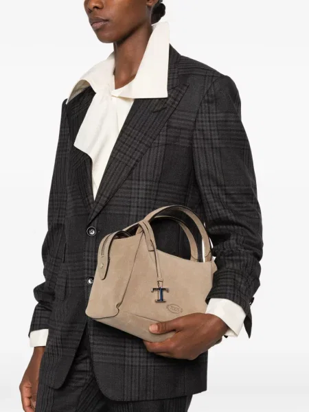Geantă shopper Tod's din piele de căprioară