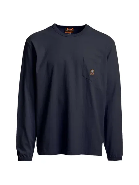 Lung tricou Parajumpers cu autograf albastru