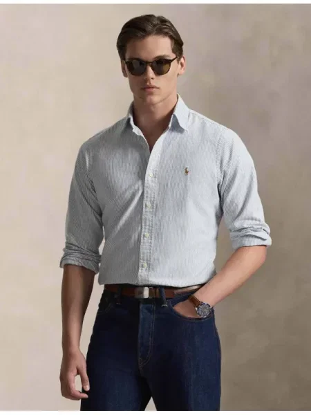POLO RALPH LAUREN Cămașă | Custom fit albastru
