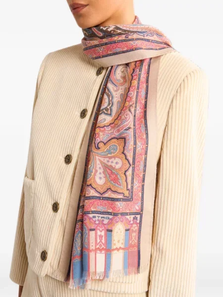 Fular Etro de lână cu model paisley