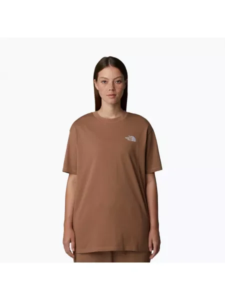 The North Face дамска тениска Essential Oversize Tee latte кафяво