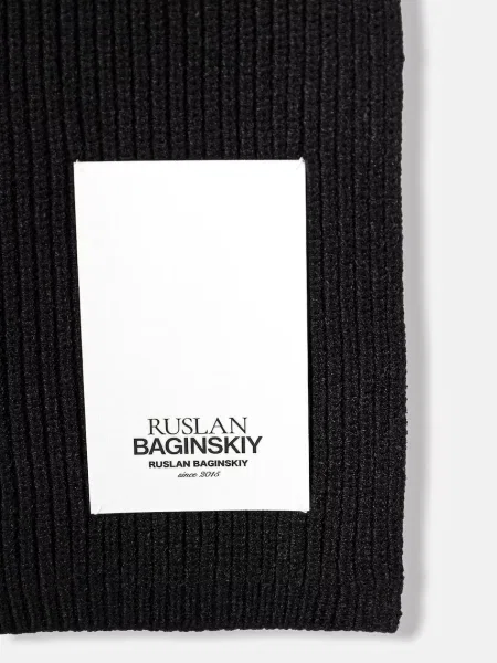Šal s primesjo volne Ruslan Baginskiy črna