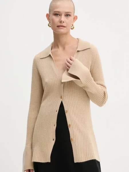 FROM FUTURE cardigan din casmir light bej