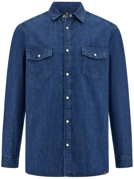 Дънкова риза Boggi Milano синьо