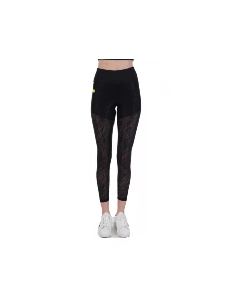 Spodnie Emporio Armani Ea7 z dżerseju z logo czarne