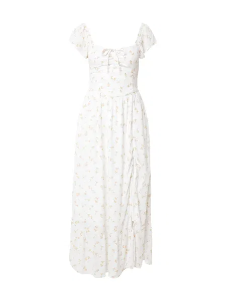 HOLLISTER Rochie galben auriu / verde smarald alb