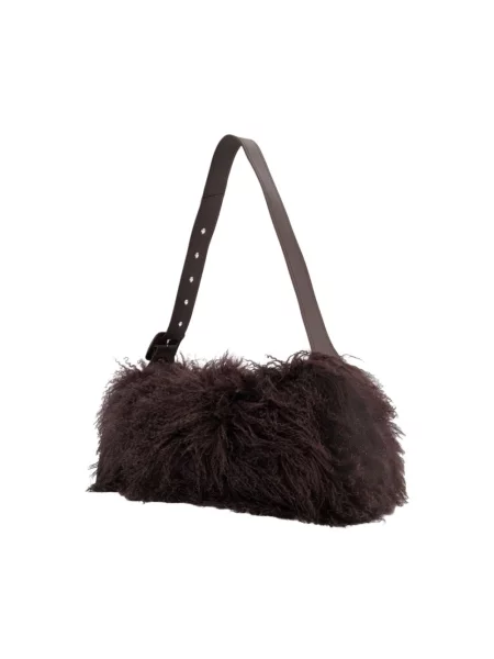 Torebka crossbody Ami Paris skórzana brązowa