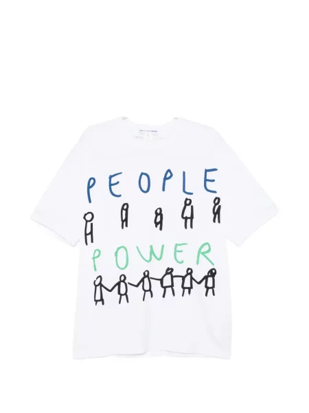 Majica s grafičkim motivom Comme Des Garçons Shirt s printom bijela
