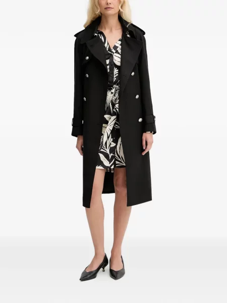 Мини рокля Guess на цветя връзки черно