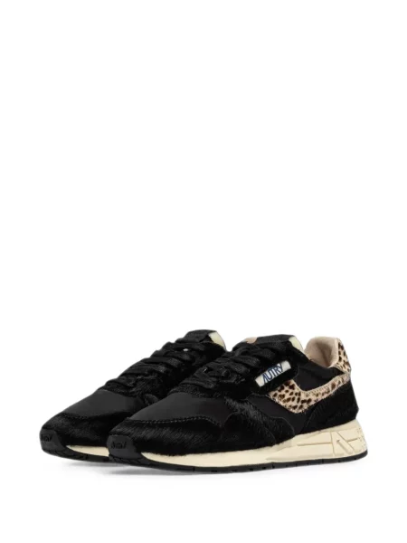 Sneakerși Autry cu imagine cu model leopard negru