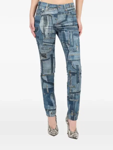 Κοκαλιάρης skinny τζιν Roberto Cavalli μπλε