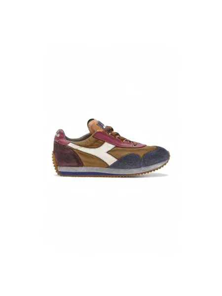 Sneakersy Diadora zamszowe z kamieniami brązowe