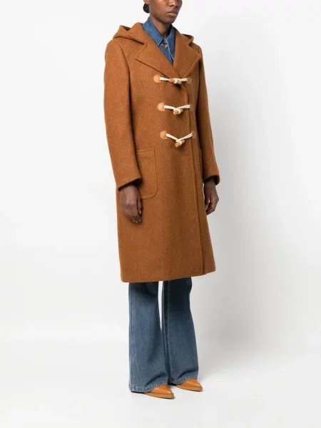 Retro duffle kabát A.n.g.e.l.o. Vintage Cult s kapucí oranžový