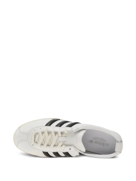 Tricou Adidas cu dungi cu imagine alb