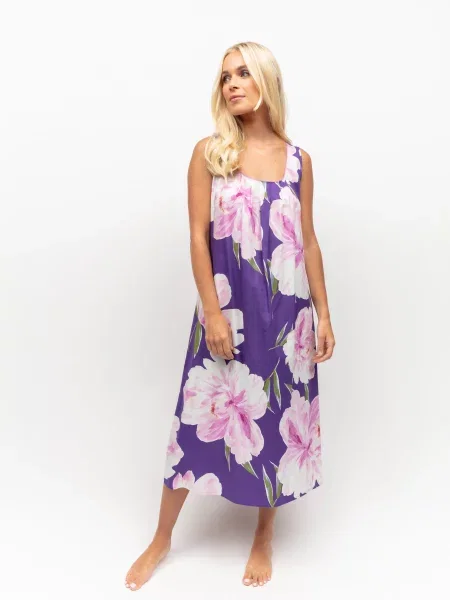 Нічна сорочка CYBERJAMMIES Valentina бавовна/модал фіолетовий