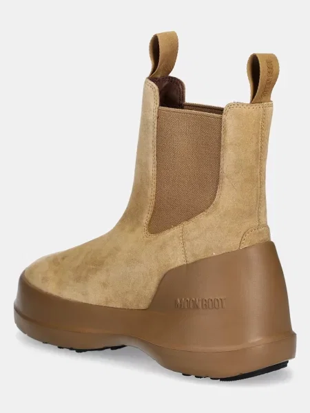 Замшеві черевики Moon Boot MB LUNA CHELSEA SUEDE коричневий