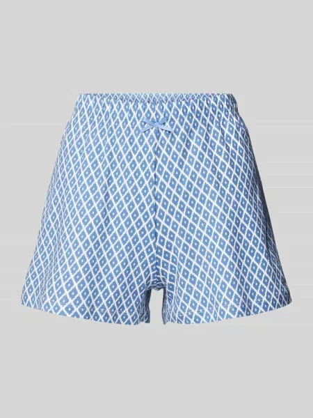 Szorty od piżamy o kroju relaxed fit z ozdobną kokardą model ‘Kimmy’ Ccdk Copenhagen niebieskie