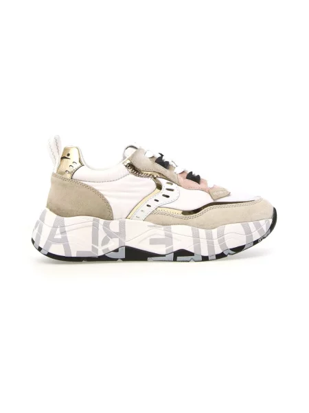 Sneakersy Voile Blanche z autografem skórzane eleganckie białe