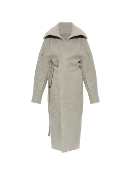 Gulerat cu centură palton Rick Owens gri