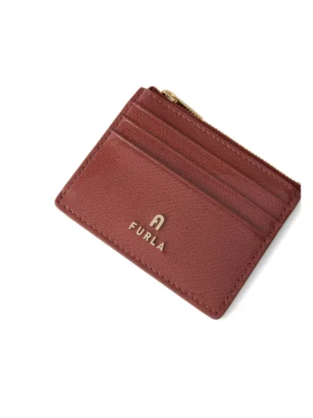 Portfel Furla skórzany czerwony