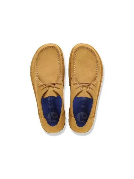 Birkenstock pantofi de piele întoarsă Utti Lace galben