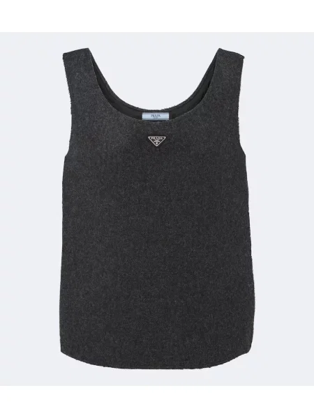 Top Prada wełniany szary
