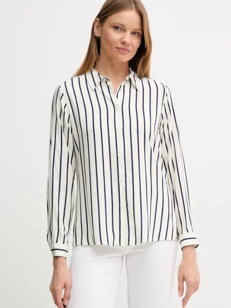 United Colors of Benetton koszula regular z kołnierzykiem klasycznym beżowy