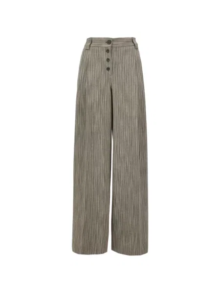 Pantaloni Paul Smith cu model herringbone gri