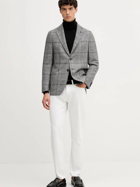 Tommy Hilfiger marynarka z dodatkiem wełny szary