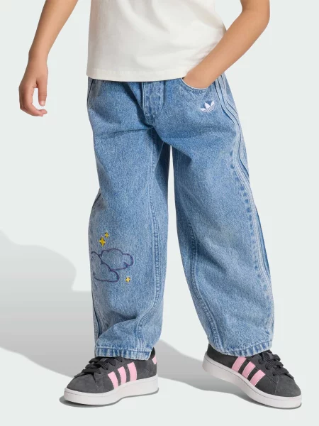 Детские прямые джинсы Adidas синие