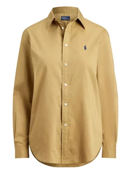 Vunena majica Polo Ralph Lauren s okruglim izrezom iznad koljena narančasta