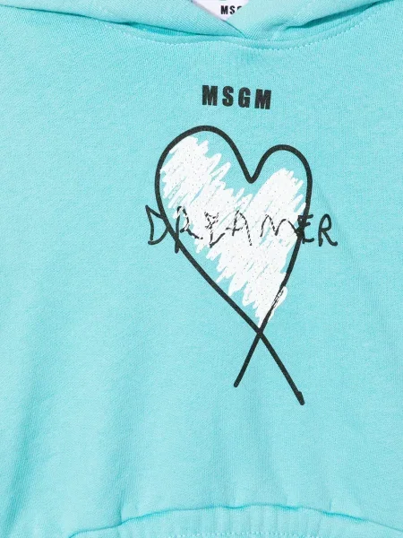 Bluza z kapturem dziecięca Msgm niebieska