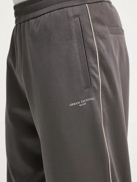 Спортивні штани Armani Exchange однотонні сірий