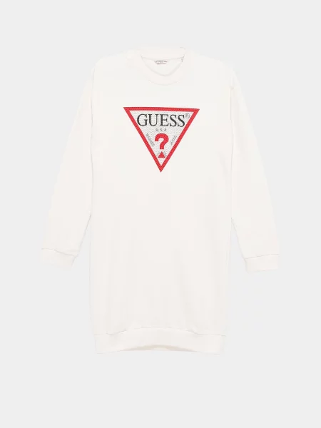 Детское платье мини Guess бежевое