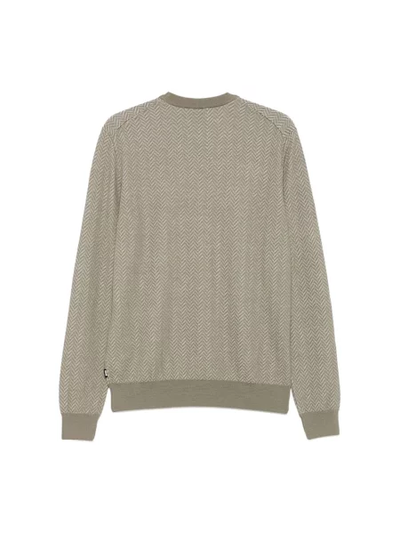 Sweter Hugo w kratę zielony