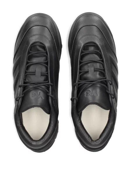 Δερμάτινα sneakers Y-3 με κορδόνια μαύρο
