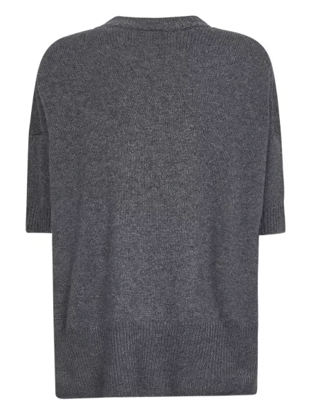 Scurt tricou Jil Sander din cașmir cu mâneci scurte gri
