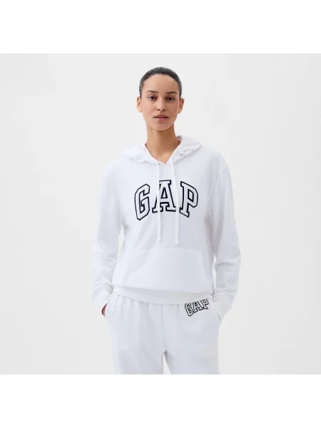 Суитшърт GAP Pullover Logo Hoodie Optic White V6 XL бяло
