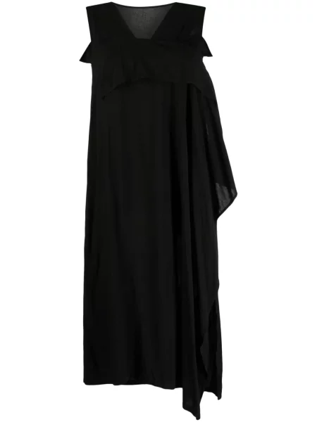 Rochie midi Y's drapată până la genunchi de costum negru