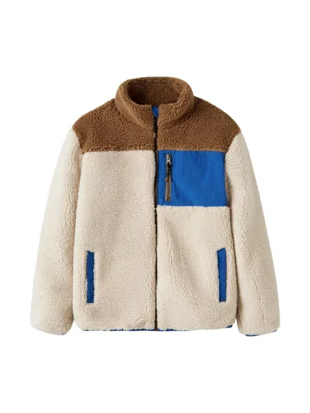 NAME IT Jachetă fleece NKMMacey / albastru / maro bej
